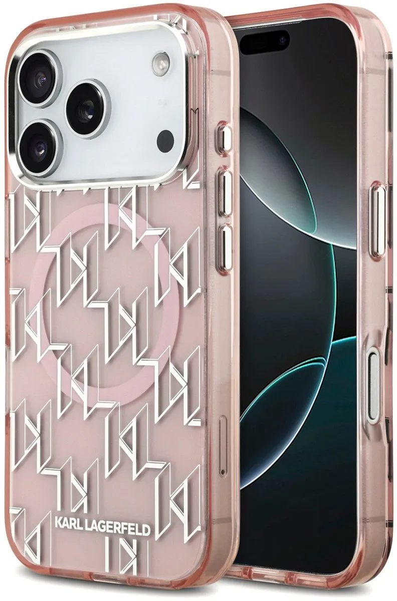 Karl Lagerfeld iPhone 17 Pro Hoesje Roze - MagSafe compatibel