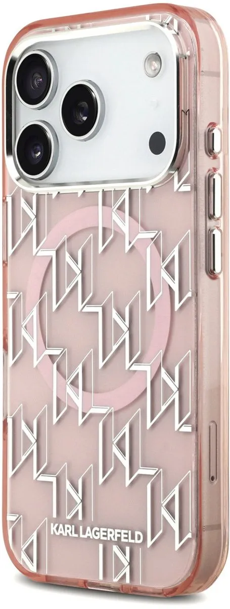 Karl Lagerfeld iPhone 17 Pro Hoesje Roze - MagSafe compatibel