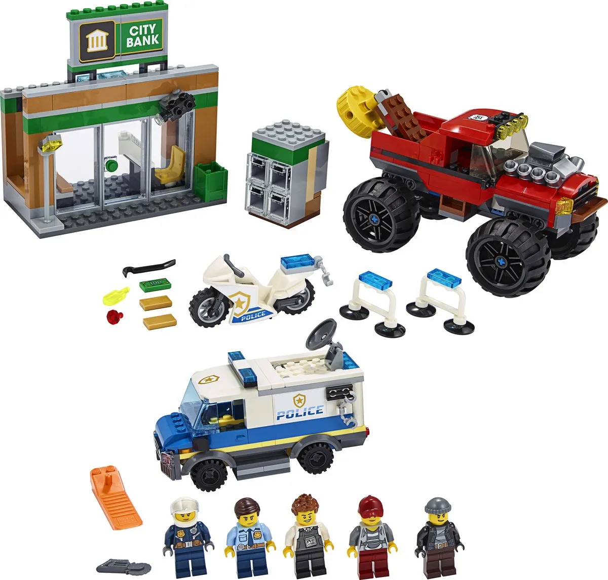 LEGO City Politiemonstertruck 60245 - Blauw - afbeelding 2 van 6