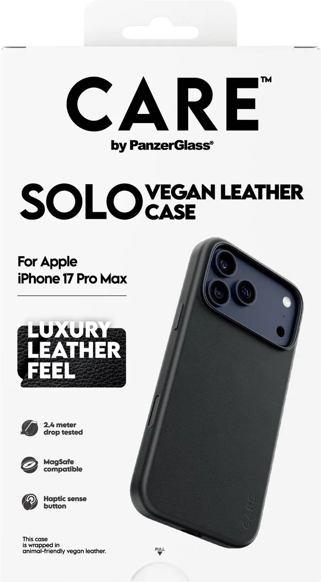 PanzerGlass CARE Solo Case iPhone 17 Pro Max - Zwart - afbeelding 2 van 5