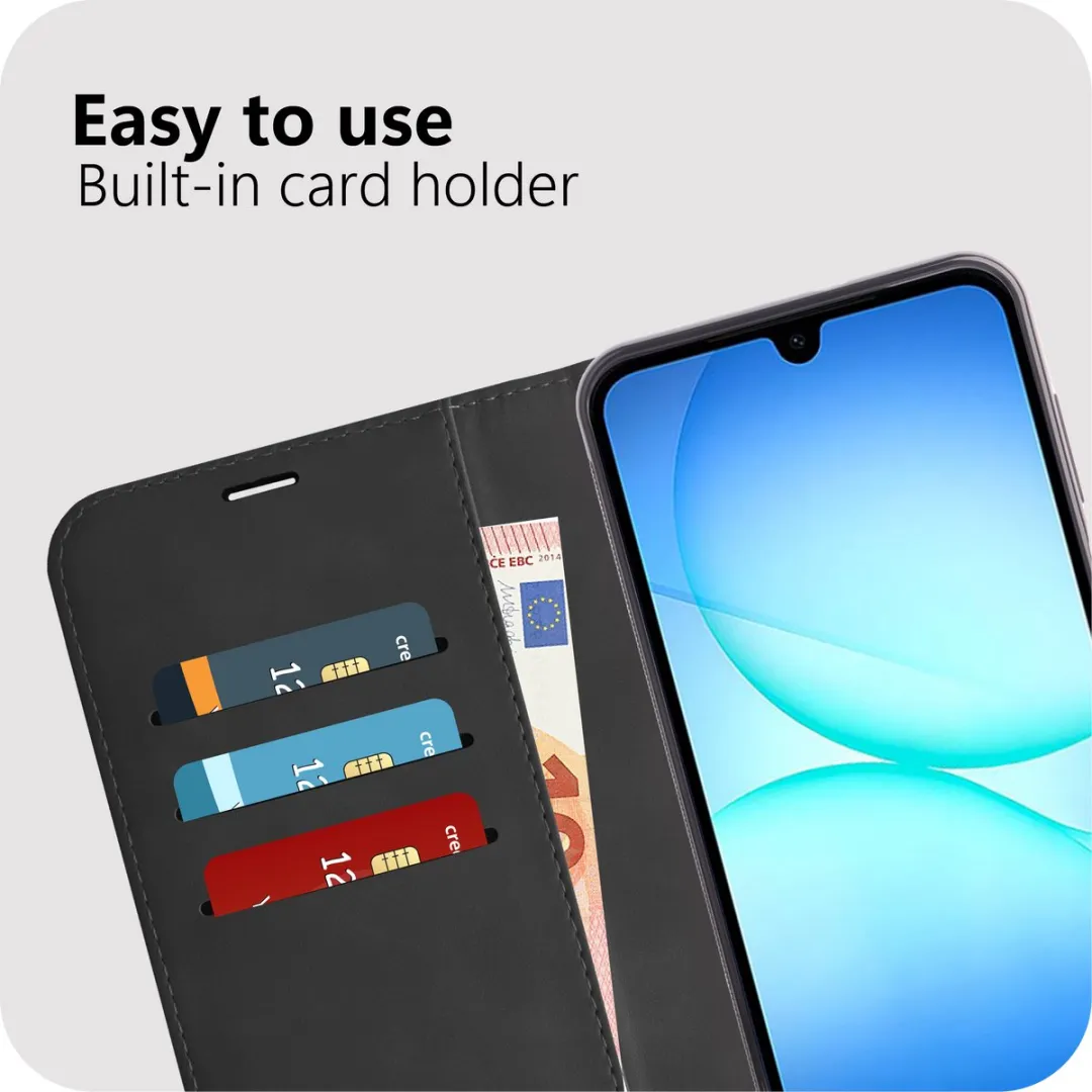 Just in Case MSA2802PS1M Bookcase Hoesje - Samsung Galaxy A17 - 3 Pasjes - Zwart