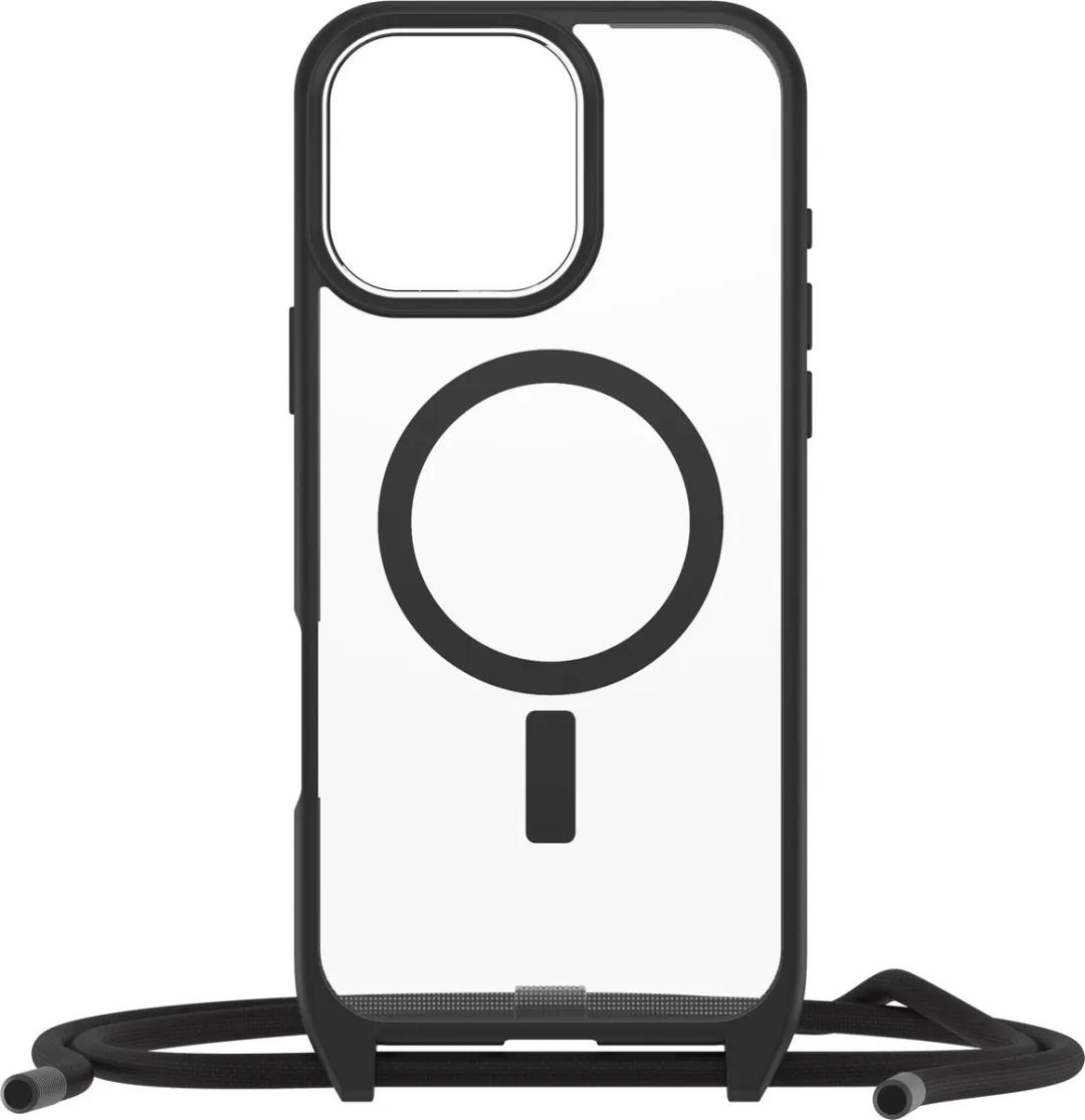 OtterBox React Necklace Mag Hoesje 77-96836 - iPhone 16 Pro Max - Black Crystal