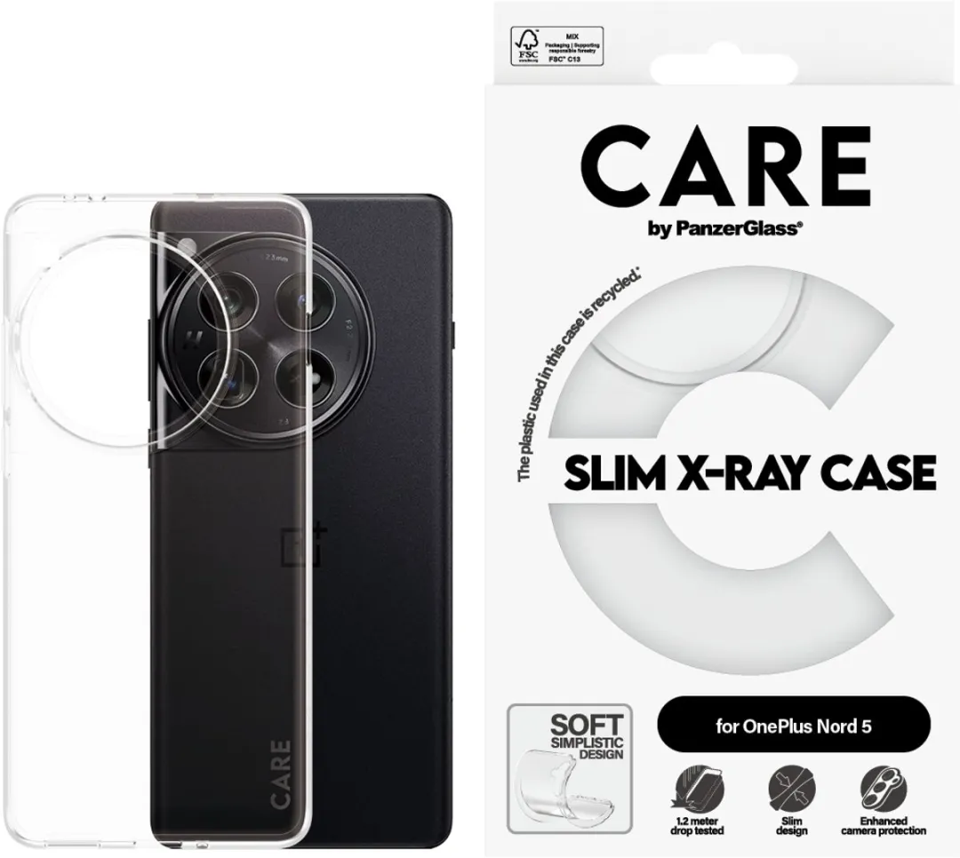 PanzerGlass CARE X-Ray Case OnePlus Nord 5 Hoes - Transparant