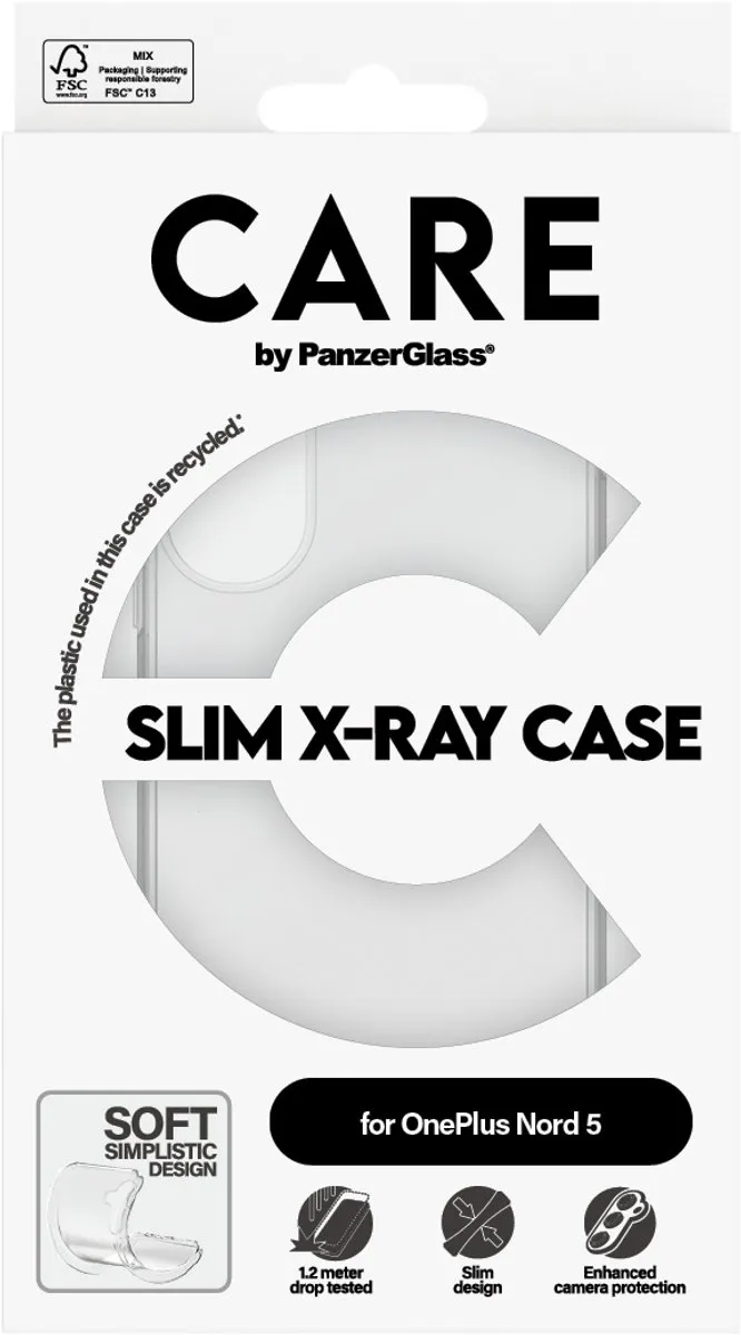 PanzerGlass CARE X-Ray Case OnePlus Nord 5 Hoes - Transparant