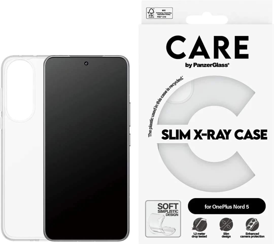 PanzerGlass CARE X-Ray Case OnePlus Nord 5 Hoes - Transparant