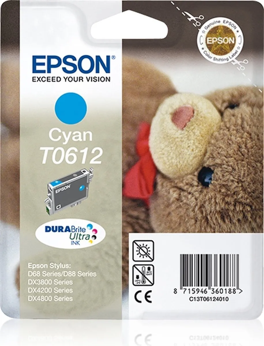 Epson T0612 Cyaan Inktcartridge - 250 Pagina's