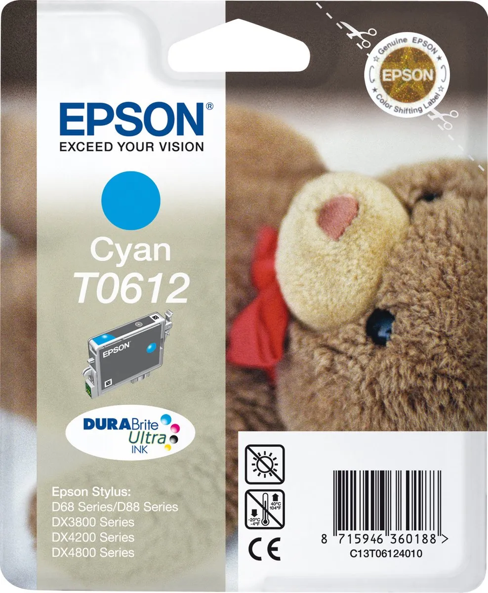 Epson T0612 Cyaan Inktcartridge - 250 Pagina's