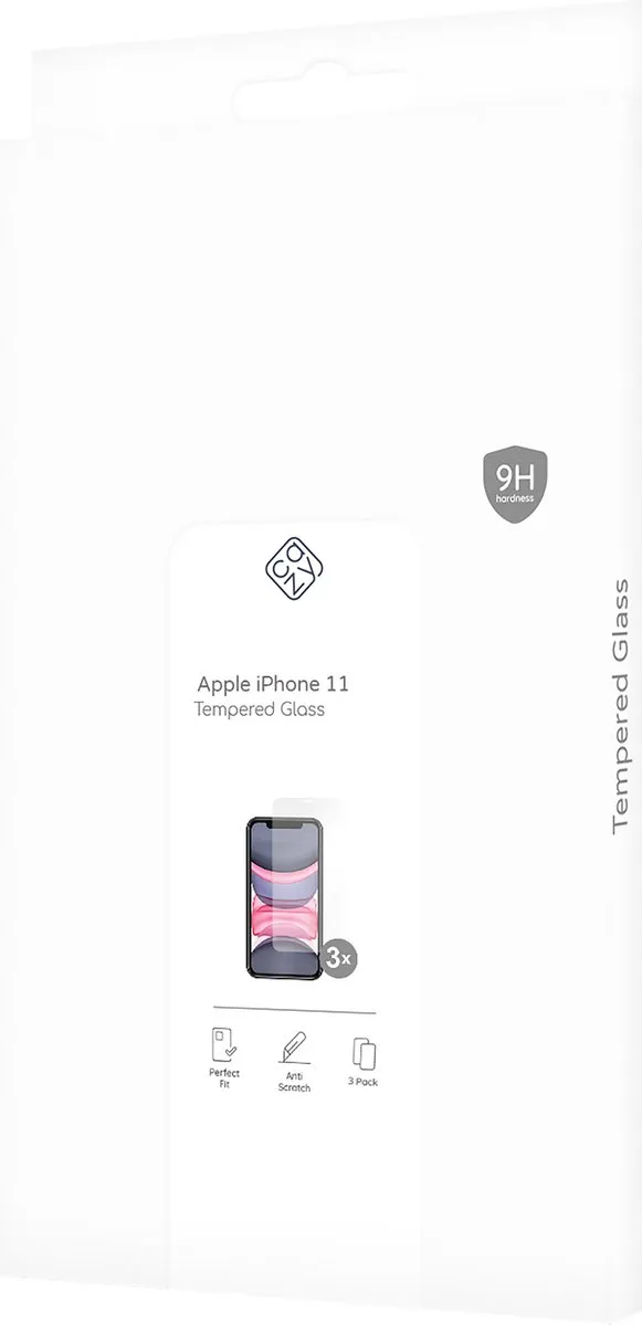 Just in Case Tempered Glas iPhone 11 - 3 Stuks