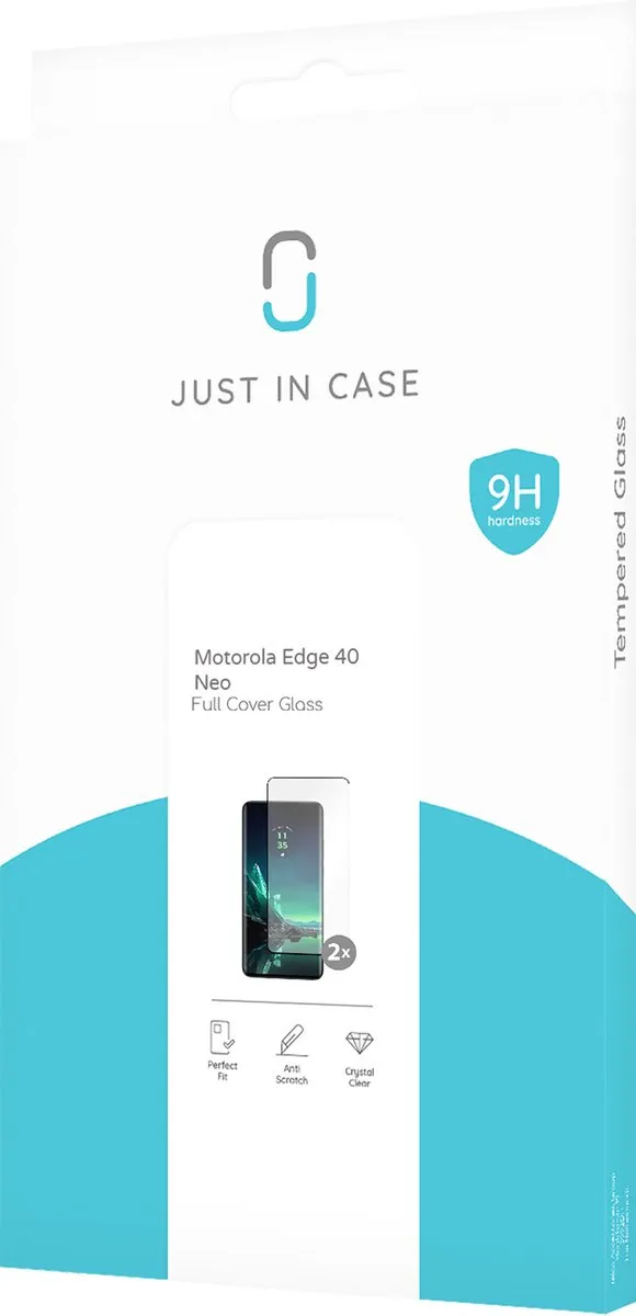 Just in Case Motorola Edge 40 Neo Full Cover Glas - 2 Stuks