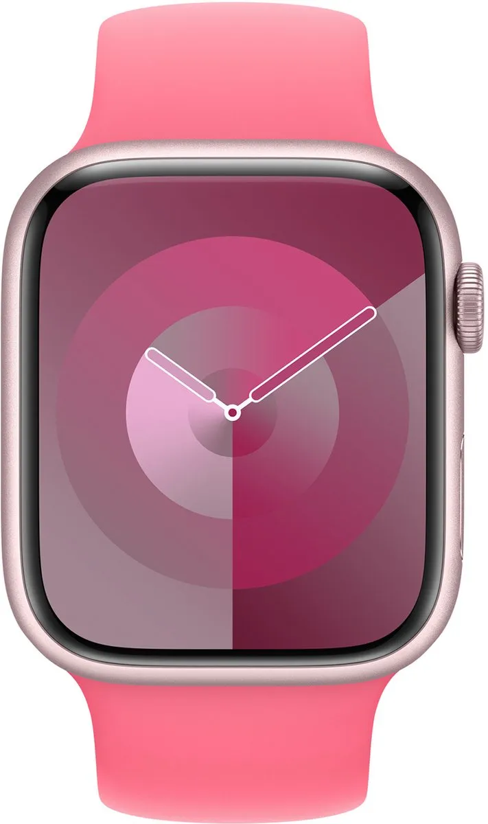 Apple Siliconen Solobandje Apple Watch 38-42mm - Maat 9 - Roze