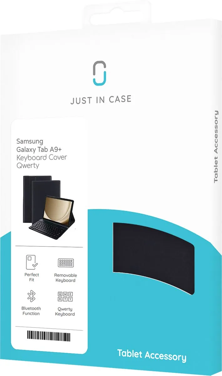 Just in Case Tablethoes met Toetsenbord 8327994 - Samsung Galaxy Tab A9+ - Zwart