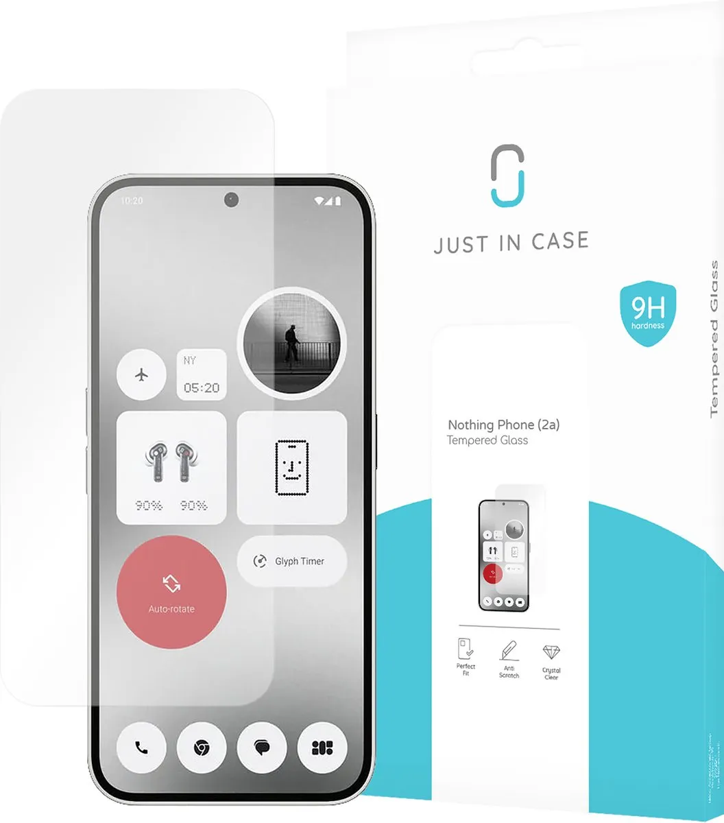 Just in Case Screenprotector Nothing Phone (2a) - Verhard Glas