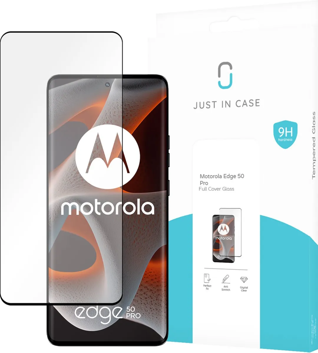 Just in Case Motorola Edge 50 Pro Full Cover Glas Screenprotector