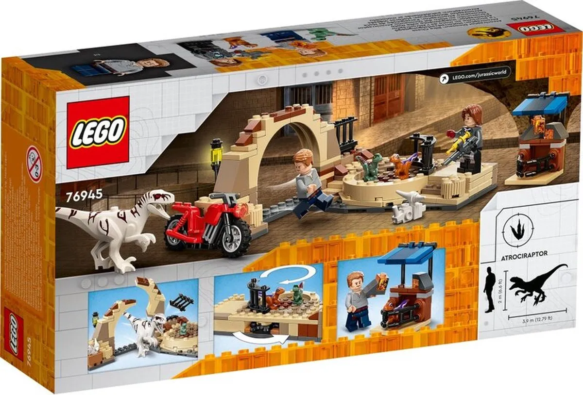 LEGO Jurassic World Atrociraptor Dinosaurus Achtervolging 76945 - afbeelding 3 van 6