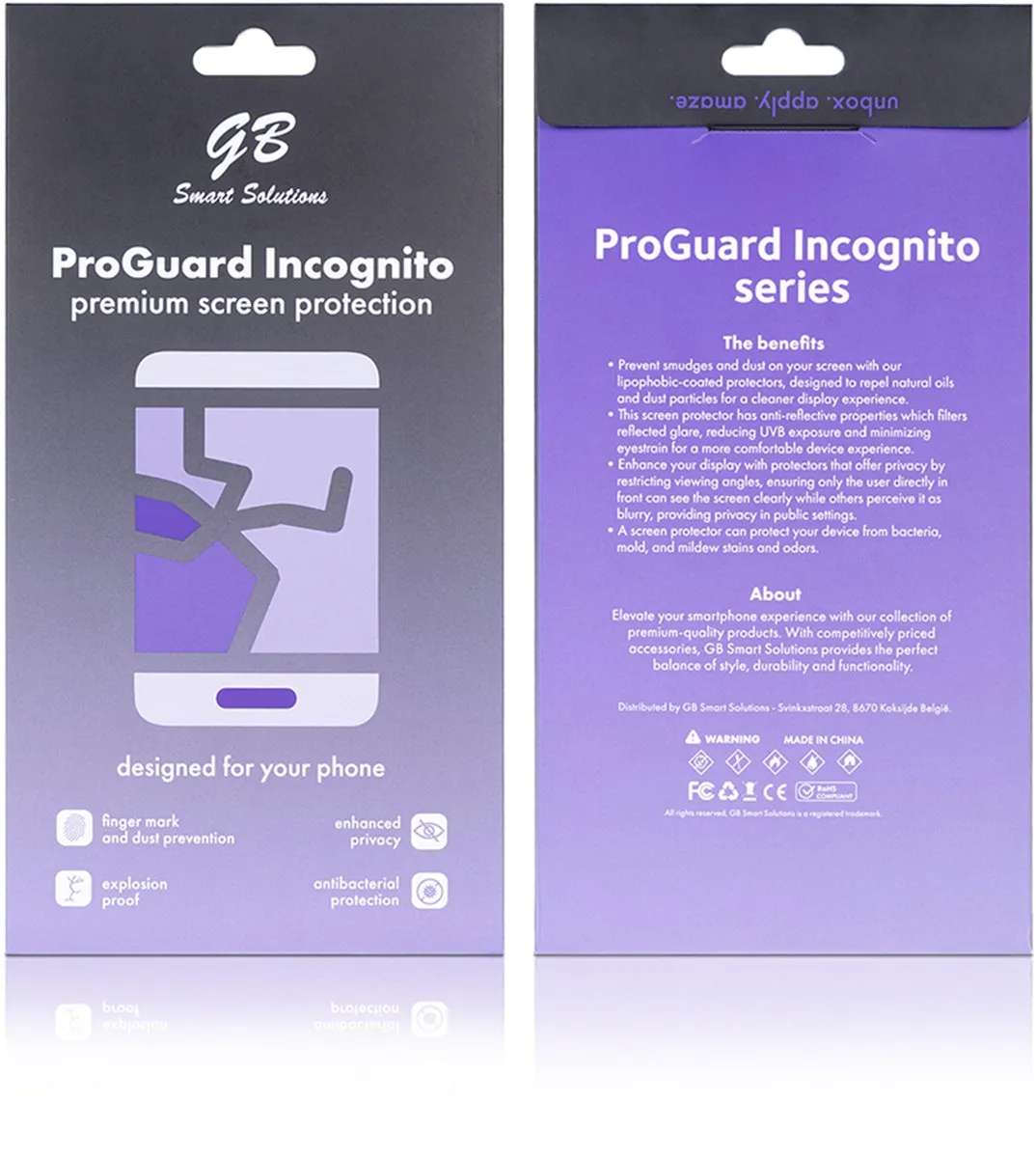 GB ProGuard Incognito Privacy Screenprotector iPhone 17 Pro Max - 2 Stuks - afbeelding 6 van 6