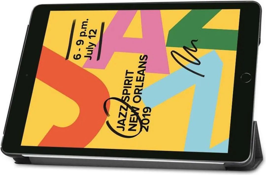 Just in Case Apple iPad 10.2 (2019) Smart Tri-Fold Hoes - Zwart