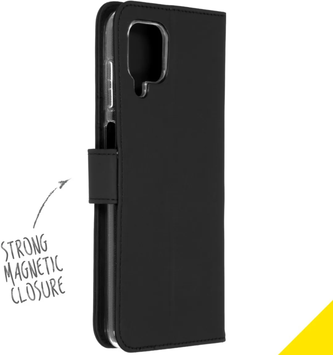 Accezz Hoesje Samsung Galaxy A12 Wallet Softcase - 3 Pasjes - Zwart
