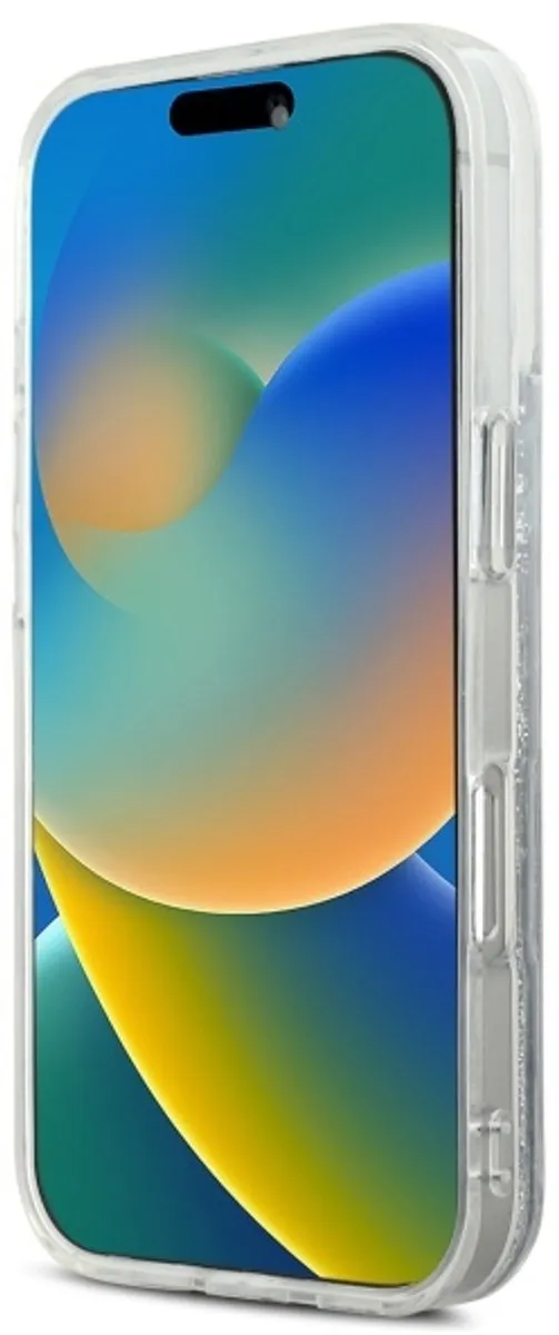 Karl Lagerfeld Liquid Glitter Hoesje iPhone 16 Pro Max - Transparant