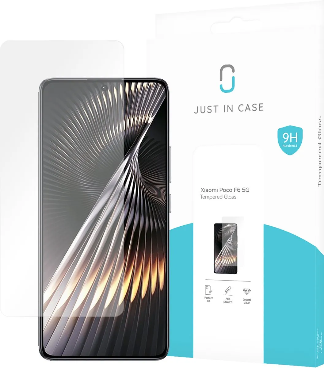 Just in Case Xiaomi Poco F6 Pro 5G Screenprotector - Gehard Glas - afbeelding 6 van 6