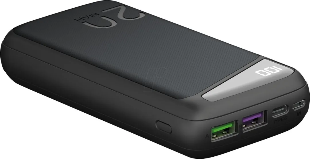 Goobay Powerbank 20.000mAh 53939 - 3x USB - 5A - Zwart