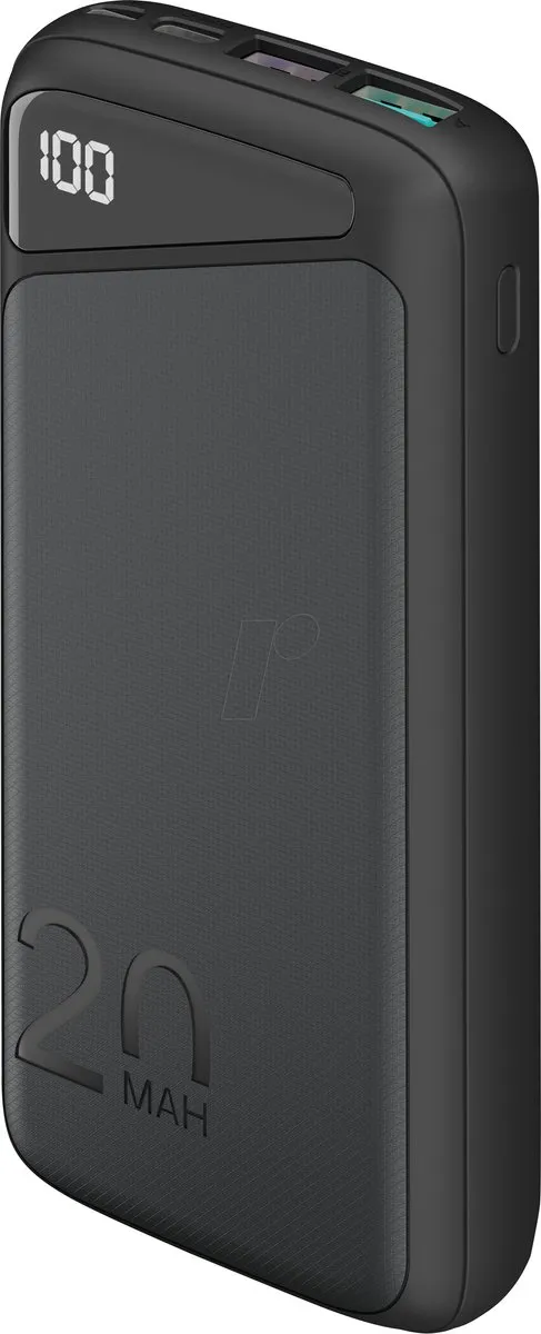 Goobay Powerbank 20.000mAh 53939 - 3x USB - 5A - Zwart
