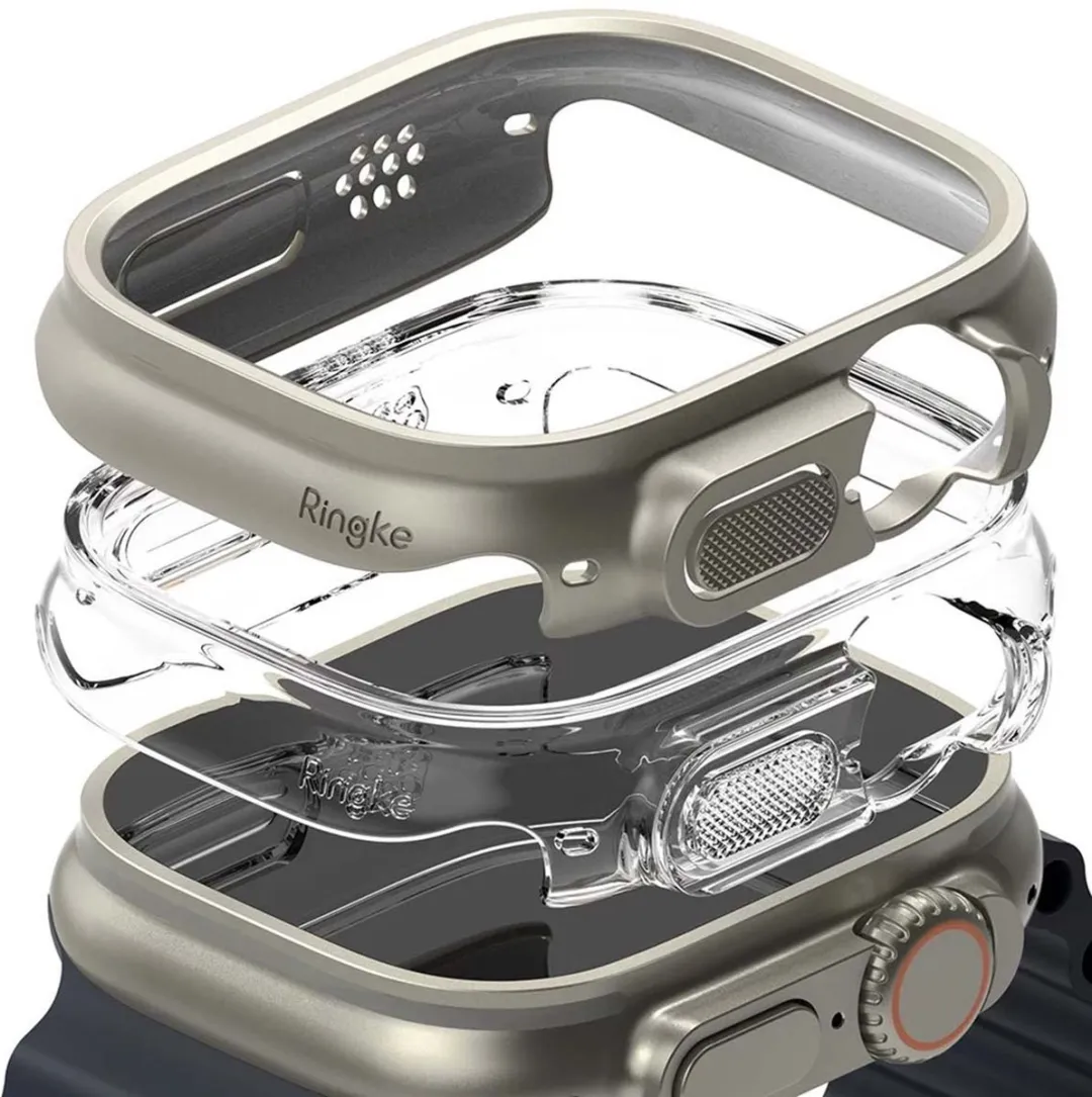 Ringke 2x Slim Case Apple Watch Ultra 2 49mm - Clear & Titanium Gray