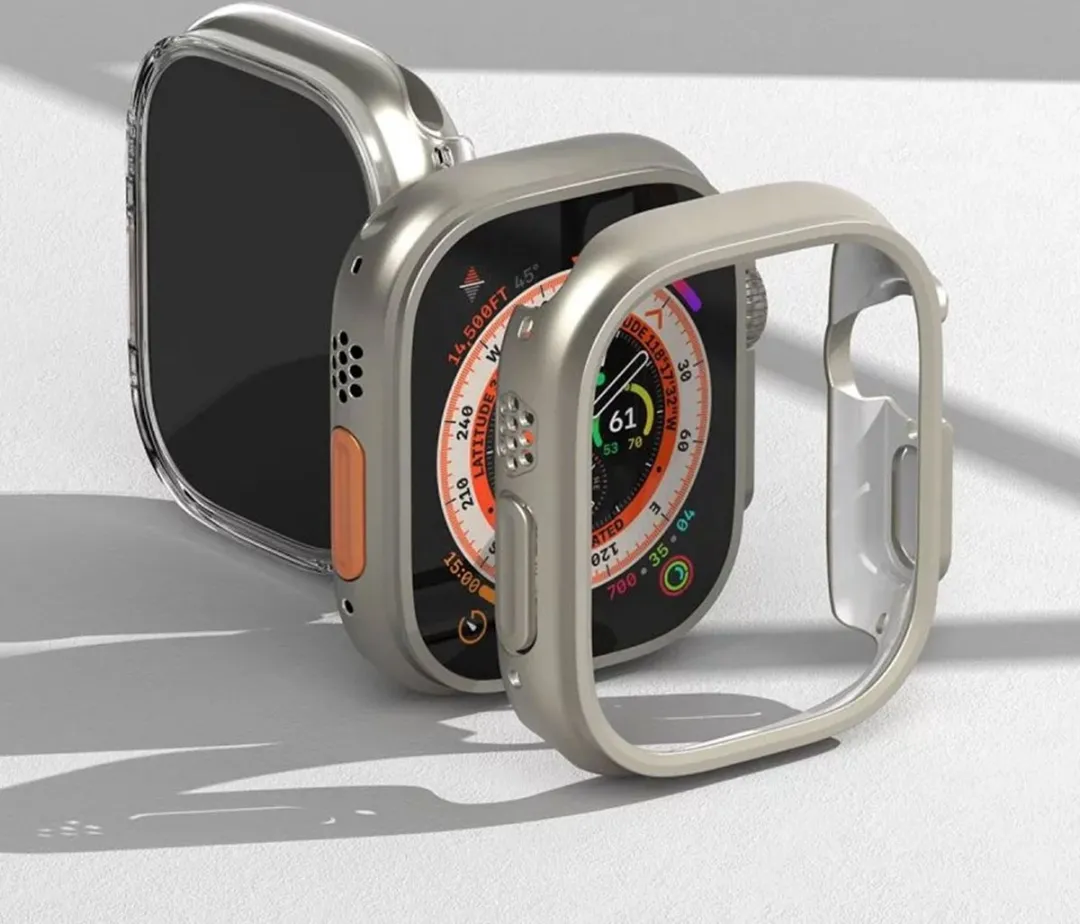 Ringke 2x Slim Case Apple Watch Ultra 2 49mm - Clear & Titanium Gray
