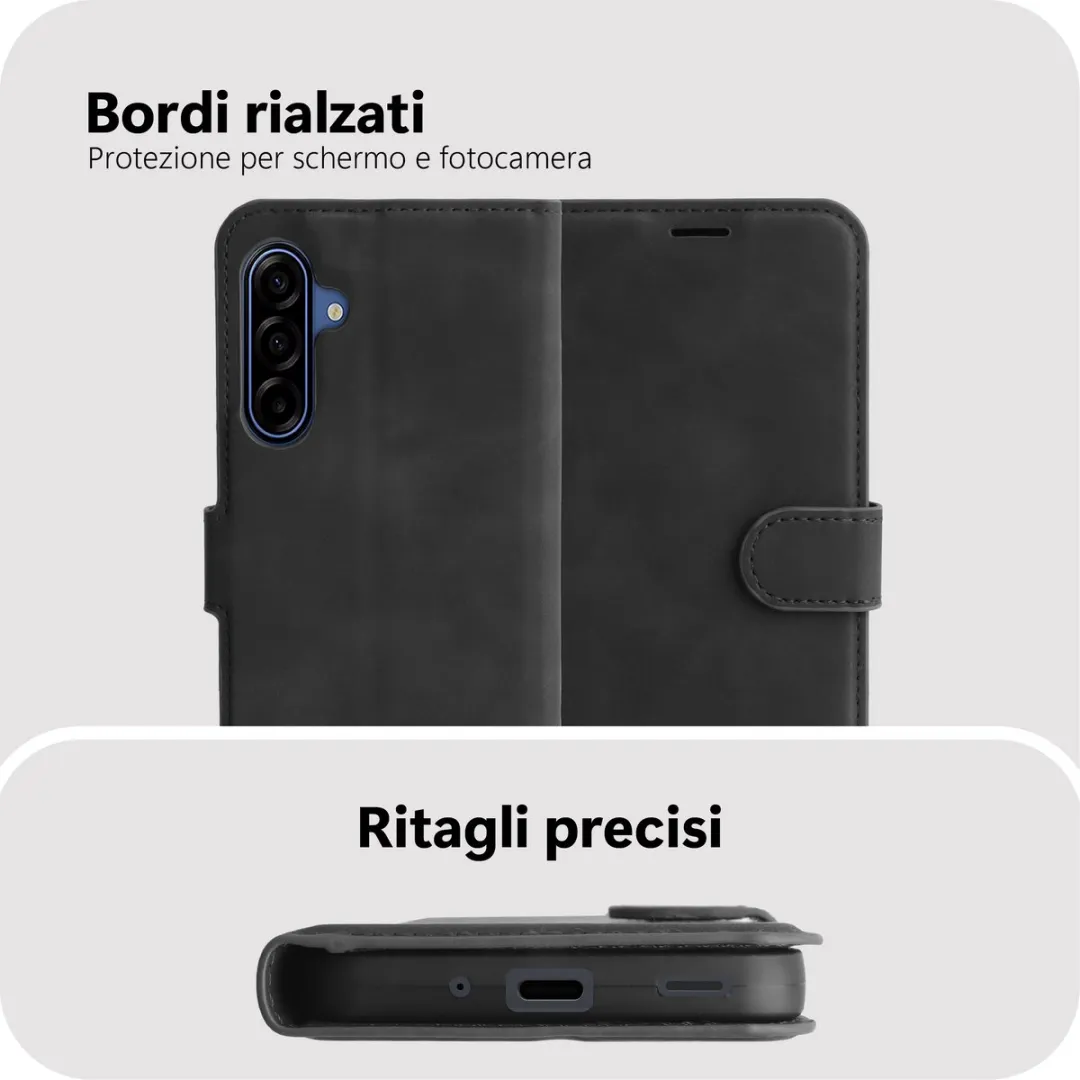 Just in Case MSA2802PW1 Hoesje - Samsung Galaxy A17 - Pasjeshouder 4 Stuks - Zwart