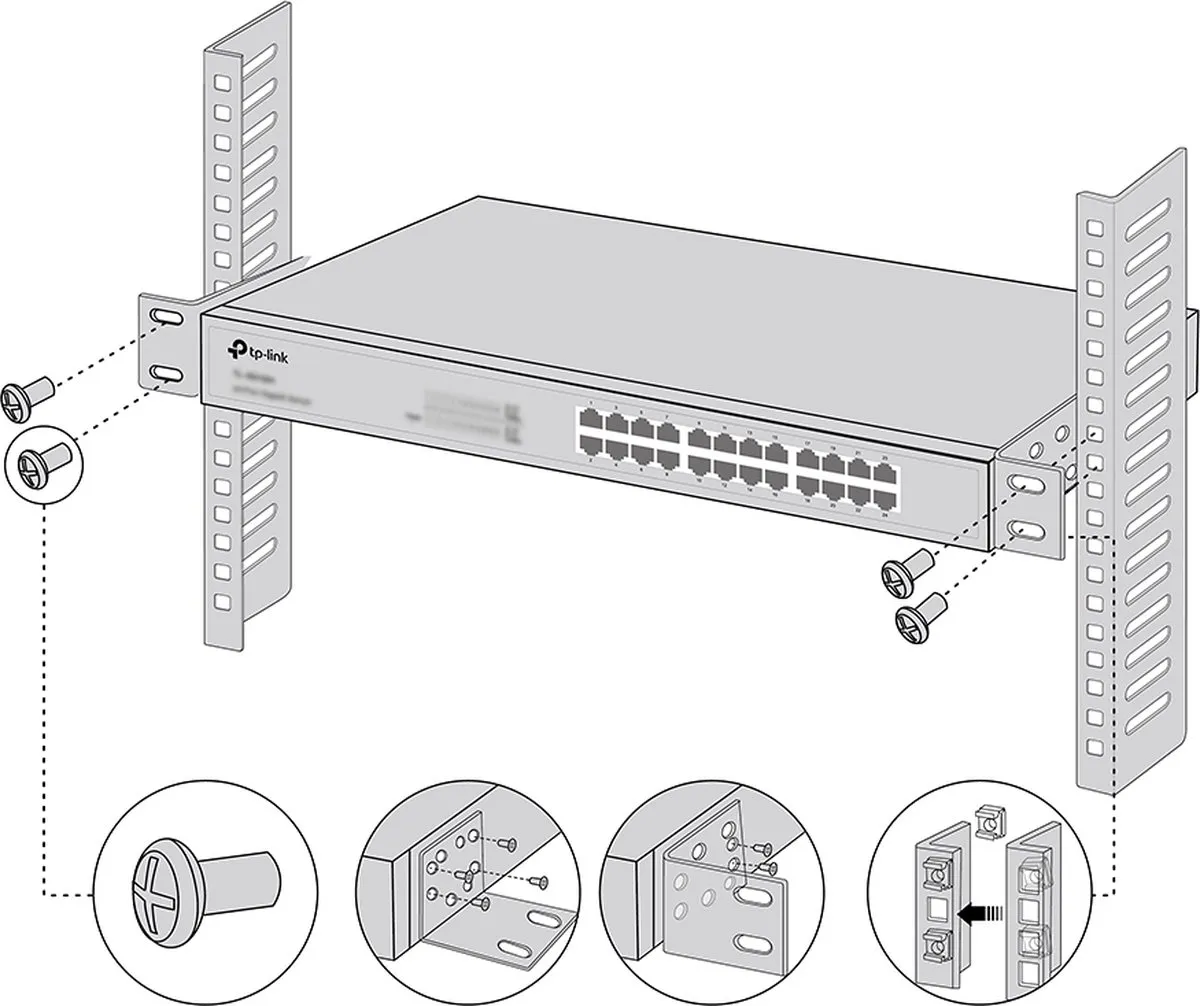 TP-Link Omada RackMount Kit-13 Montageset - Zwart