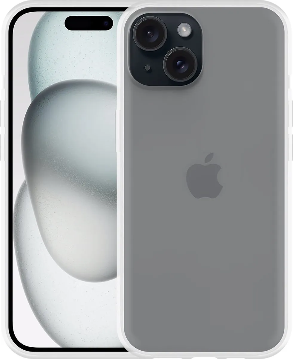 Just in Case iPhone 15 Soft TPU Hoesje + Tempered Glas - Transparant