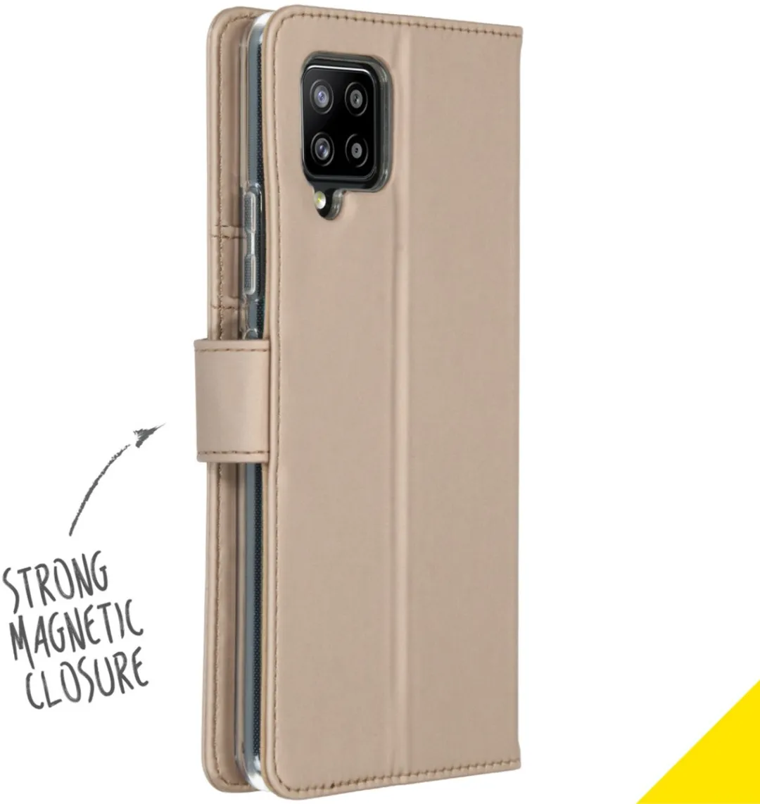 Accezz Hoesje Samsung Galaxy A42 Wallet Softcase - Goud