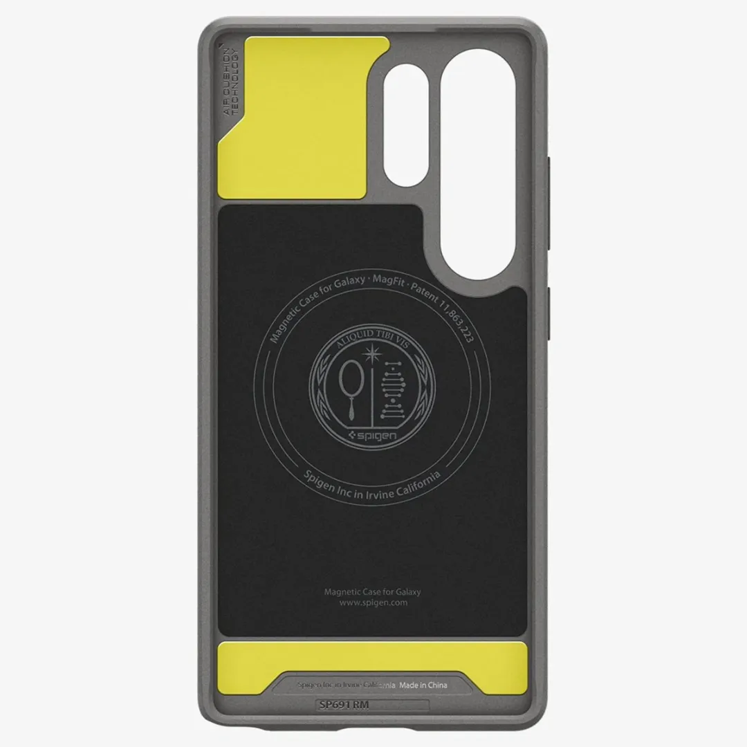 Spigen Rugged Armor ACS08952 Backcover - MagSafe - Samsung Galaxy S25 Ultra - Grijs - afbeelding 6 van 6