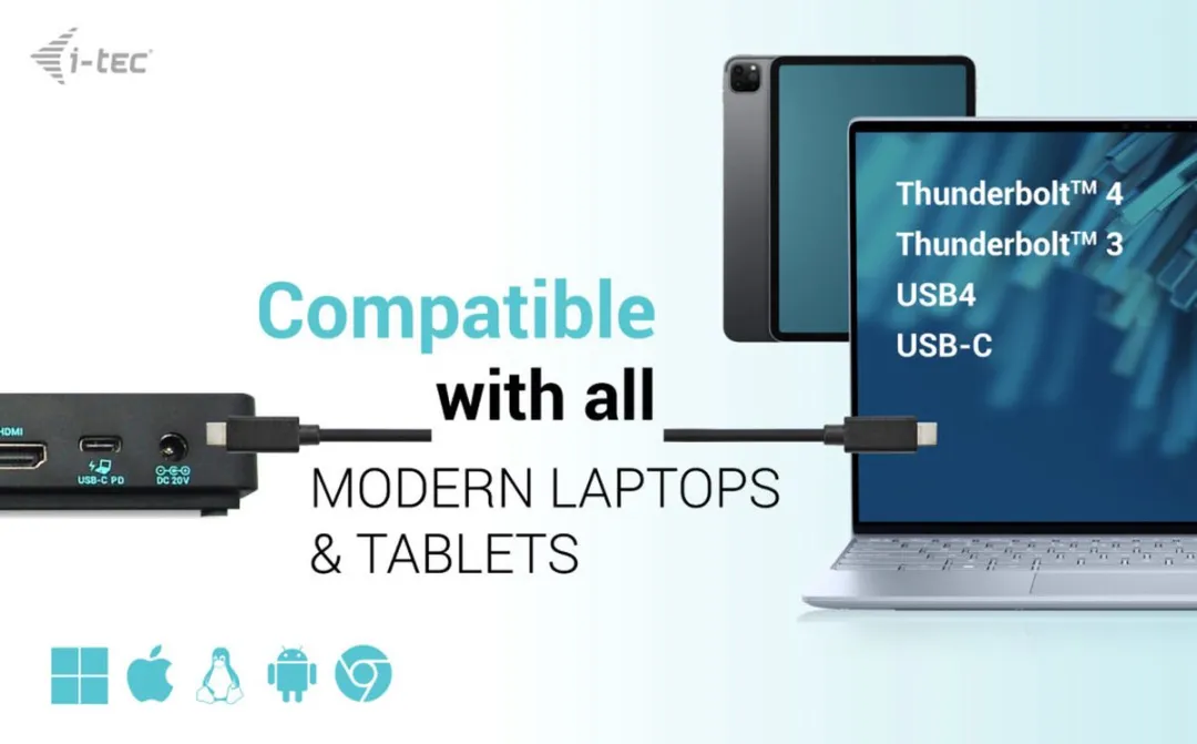 I-tec C31TRIPLEDOCKPDPRO2IT Laptopdock - USB 3.2 Gen 1 - Zwart