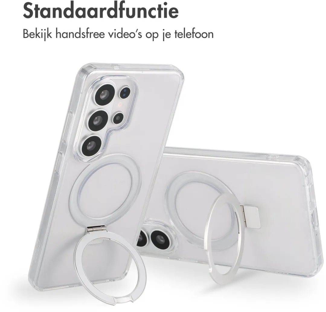 Accezz Hoesje Samsung Galaxy S26 Ultra Magnetische Ring - Transparant