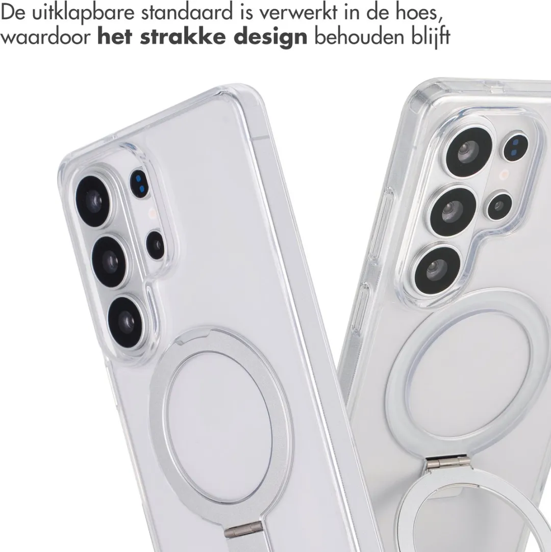 Accezz Hoesje Samsung Galaxy S26 Ultra Magnetische Ring - Transparant