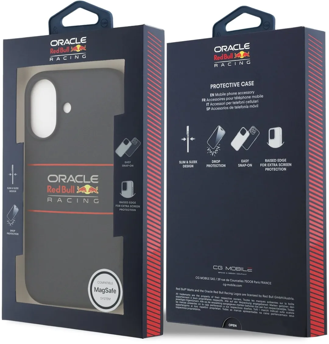 Red Bull Racing iPhone 17 Hoesje MagSafe - Donkerblauw RBR-Silicone-MagSafe-iPhone17-DB