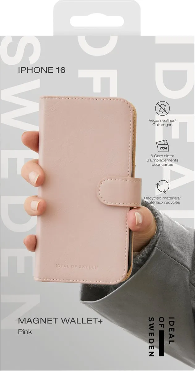 iDeal of Sweden Magnet Wallet+ IDMWP-I2461-51 - iPhone 16 - Roze