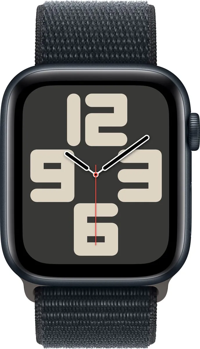 Apple Watch SE 44mm - Midnight Aluminium - Sport Loop - Zwart