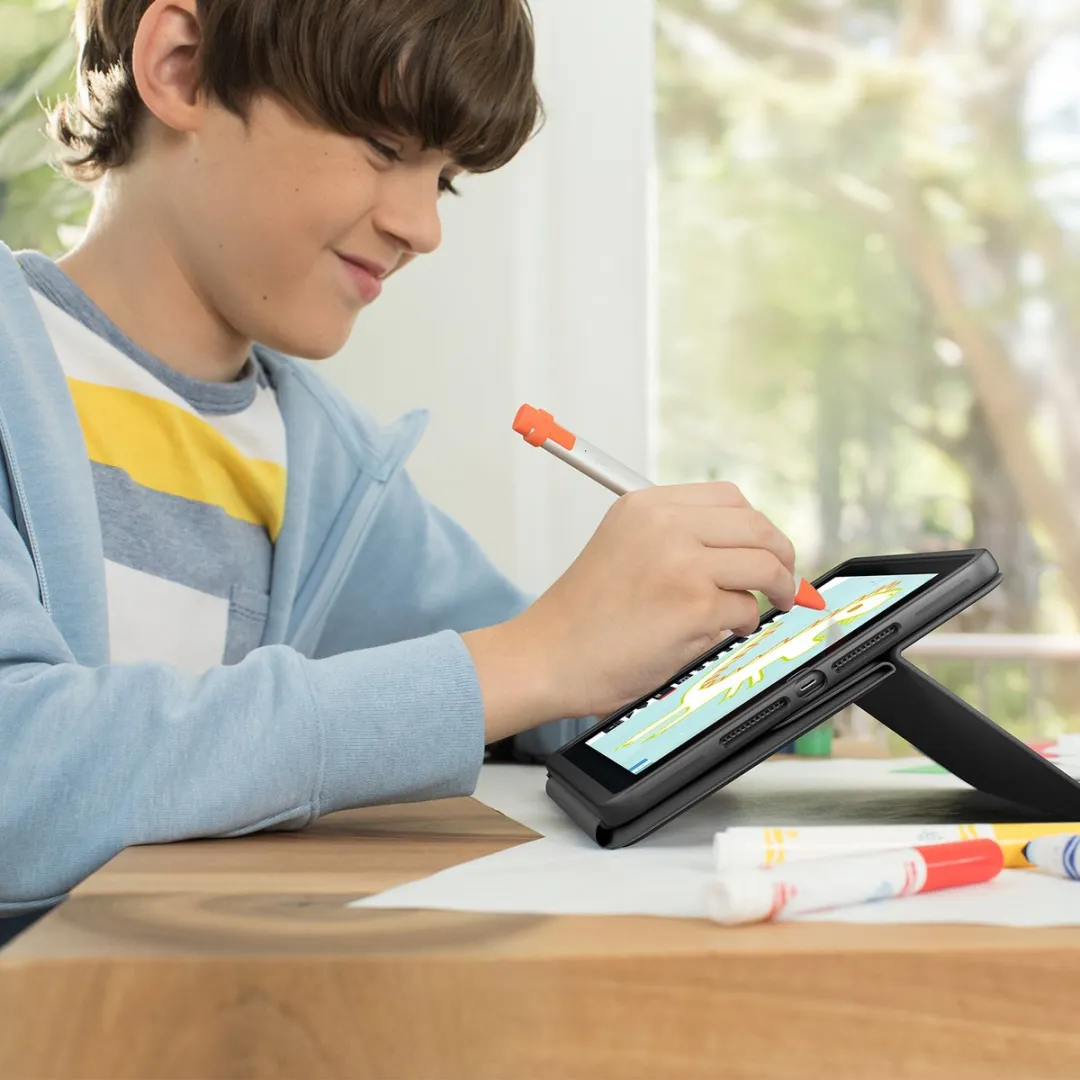 Logitech Rugged Folio Toetsenbordhoes - iPad 10.2" - AZERTY - Grijs - afbeelding 6 van 6