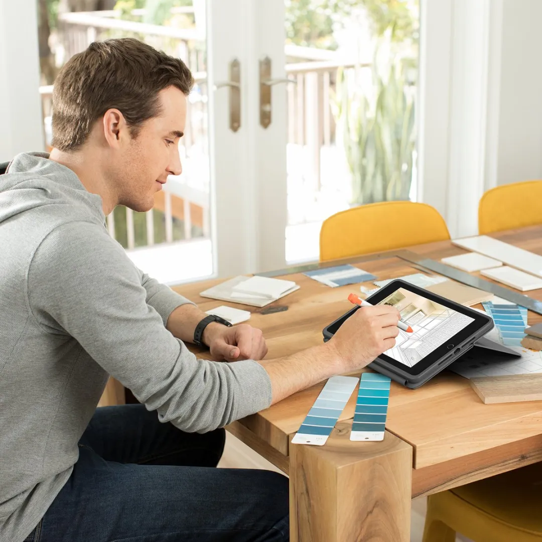 Logitech Rugged Folio Toetsenbordhoes - iPad 10.2" - AZERTY - Grijs