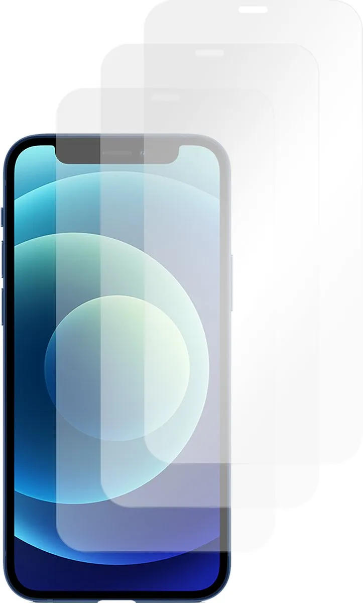 Just in Case Tempered Glas iPhone 12 - 3 Stuks