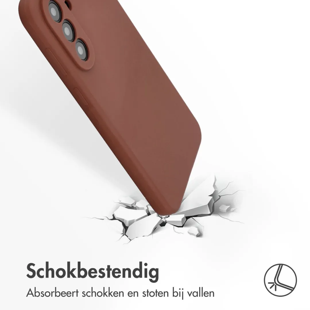 Accezz Hoesje Samsung Galaxy A37 - Liquid Silicone Brown