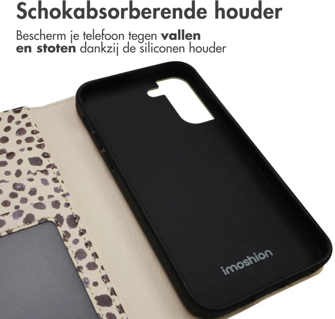Imoshion Samsung Galaxy S21 FE Hoesje - 3 Pasjes - Black And White Dots - afbeelding 6 van 6