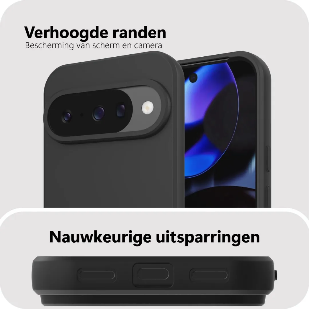 Just in Case Google Pixel 10/10 Pro Siliconen Hoesje - Zwart - afbeelding 6 van 6