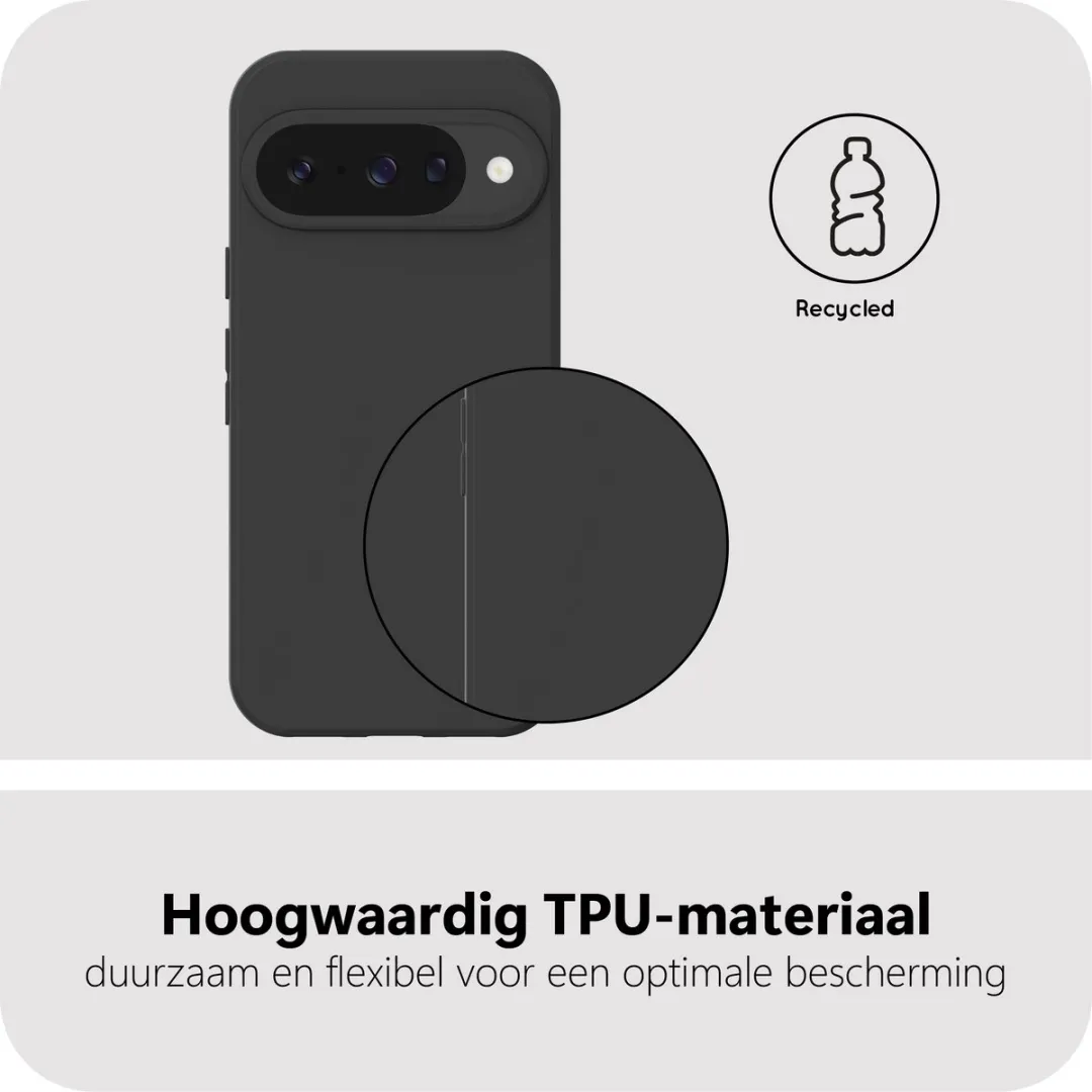 Just in Case Google Pixel 10/10 Pro Siliconen Hoesje - Zwart