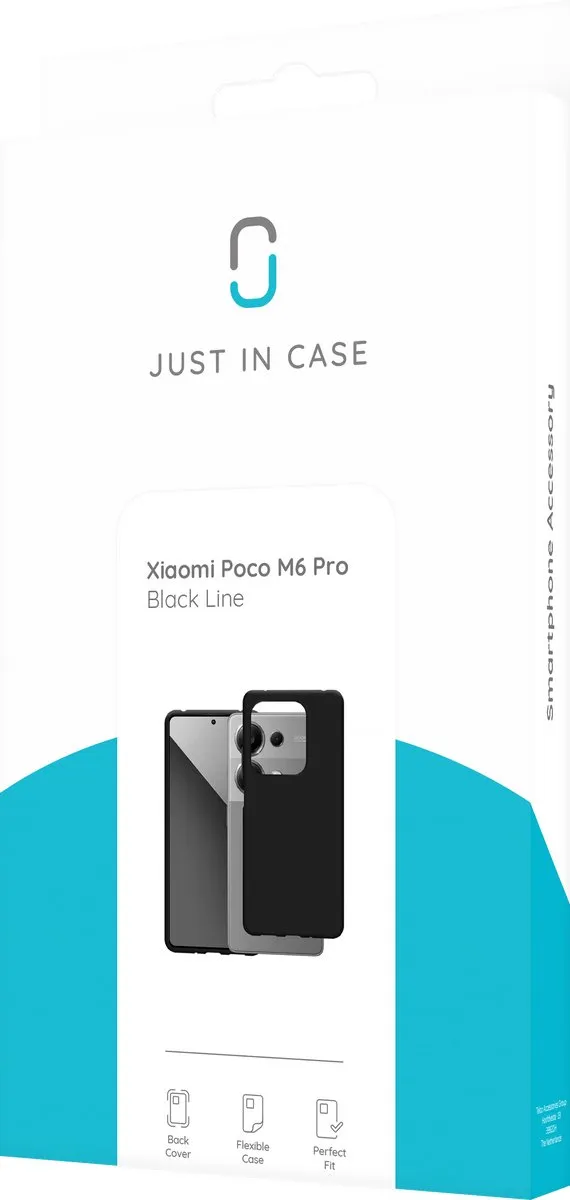 Just in Case Hoesje Xiaomi Poco M6 Pro 8502117 - Siliconen - Zwart - afbeelding 3 van 6