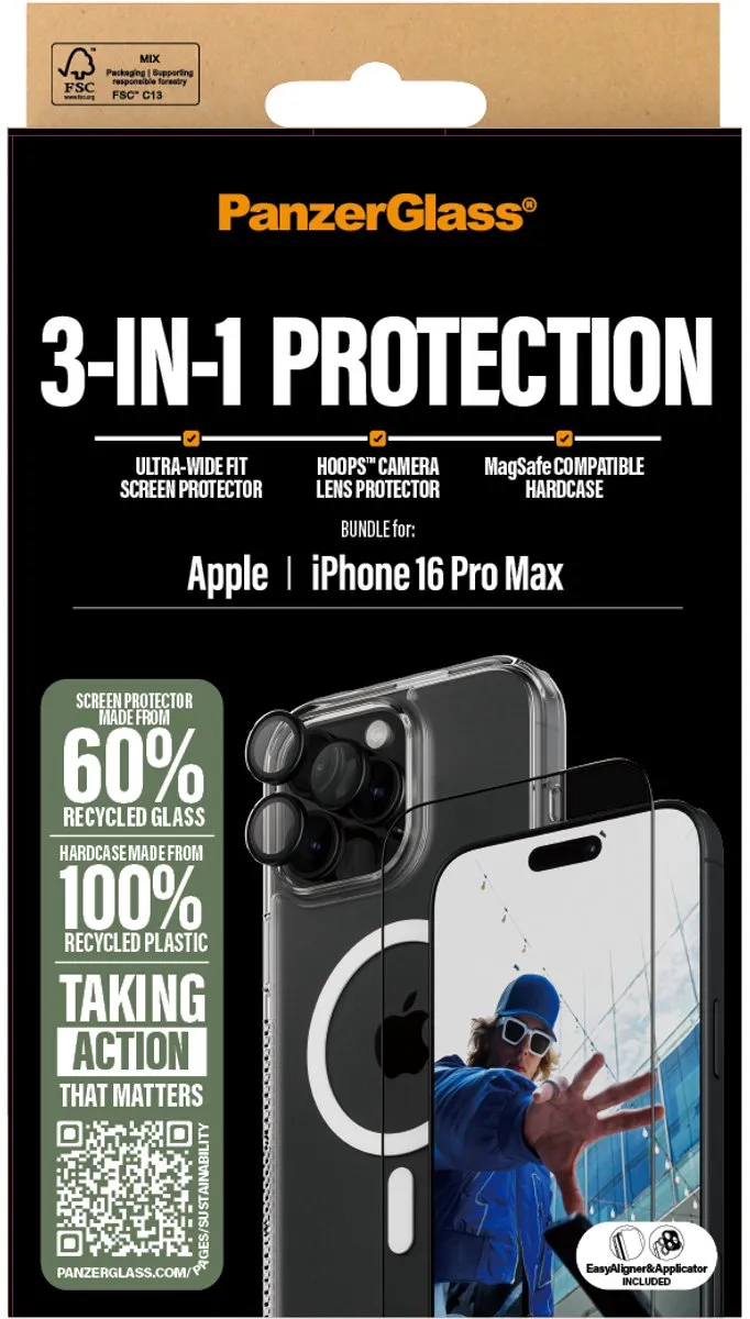 PanzerGlass iPhone 16 Pro Max Schermbeschermer