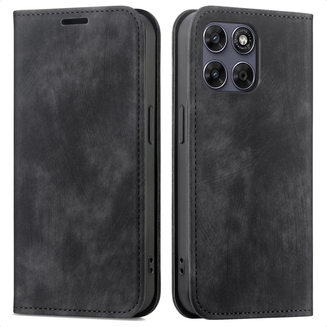 Imoshion Moto G77 Hoesje - Bookcase - 2 Pasjes - Zwart