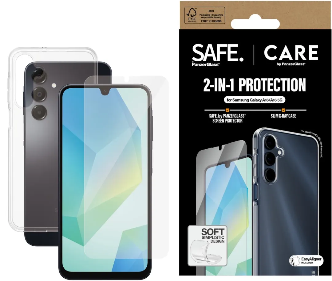PanzerGlass X-Ray CARE TPU Hoes - Samsung Galaxy A16 - Zwart