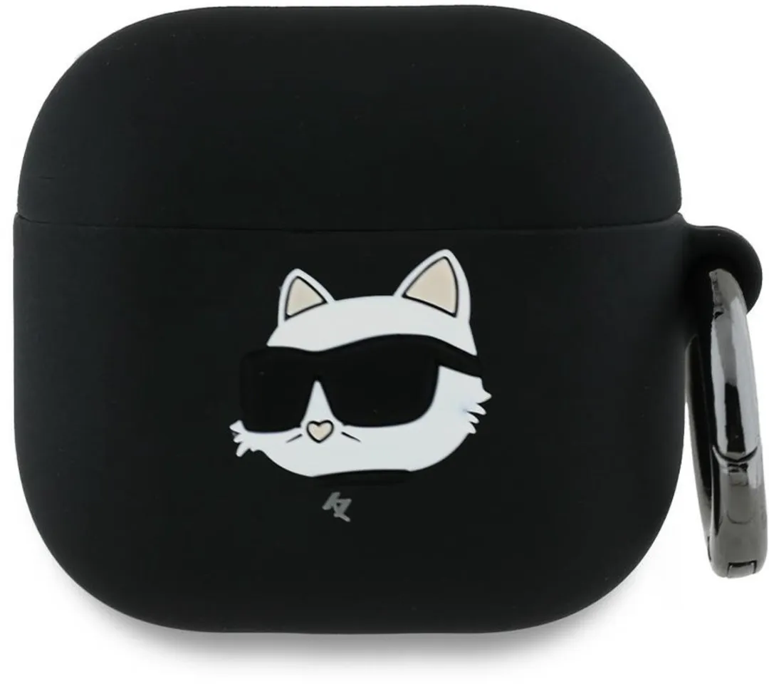 Karl Lagerfeld AirPods 4 Hoesje 3D Choupette Zwart